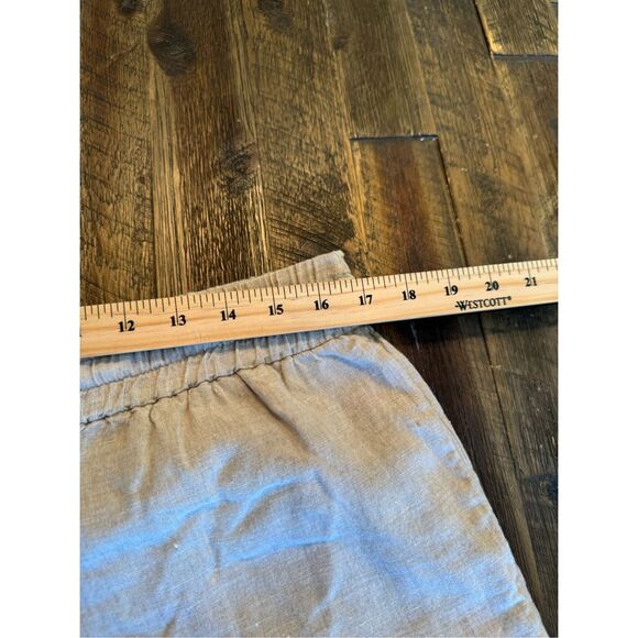 J. Crew 100% linen wide leg pants size large breathable beach coastal - Picture 6 of 8